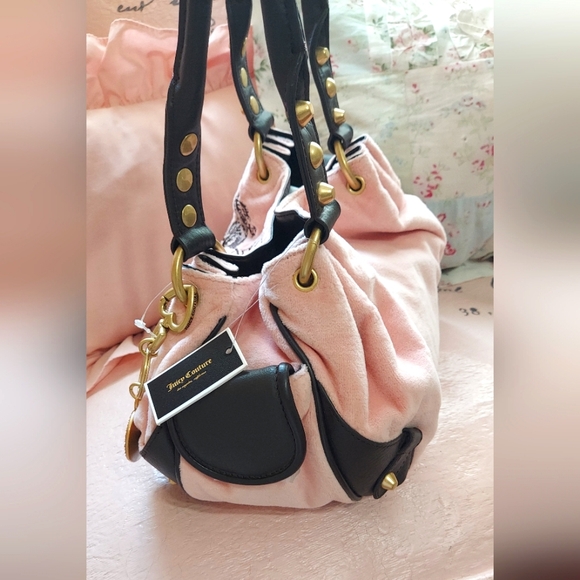 🎀 Rare Baby Pink Juicy Couture Bag - Picture 3 of 11